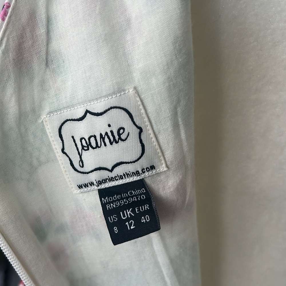 Joanie Clothing Red Rose Teal Dress - Picture 5 of 6